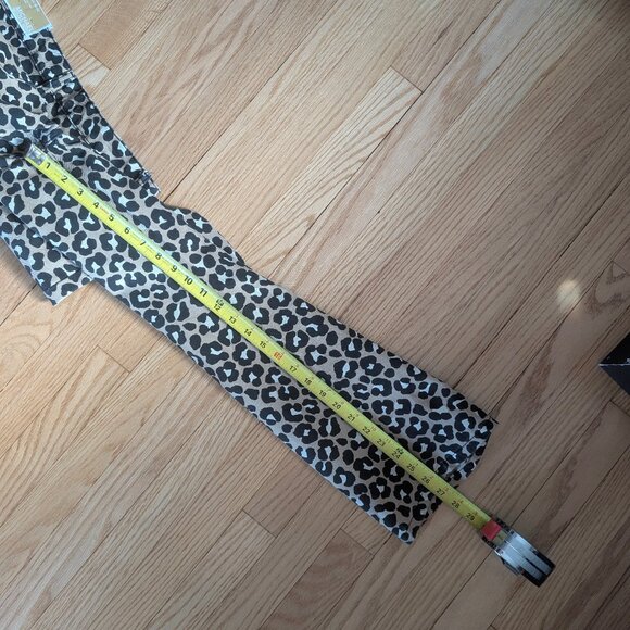 NEW Michael Kors Selma Straight Leg Ankle size 10 Leopard Print High Rise Jeans - Picture 12 of 13